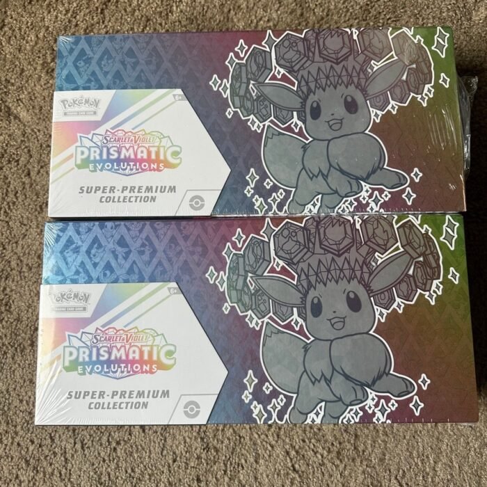 Scarlet and Violet Pokemon Prismatic Evolutions Super Premium Collection Box