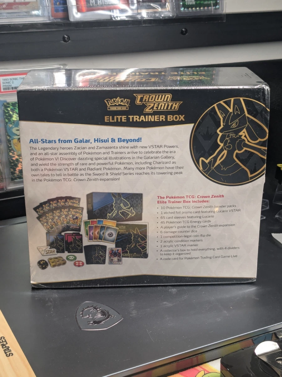 SEALED Pokemon TCG Sword & Shield Crown Zenith ETB Elite Trainer Box NEW - Image 2