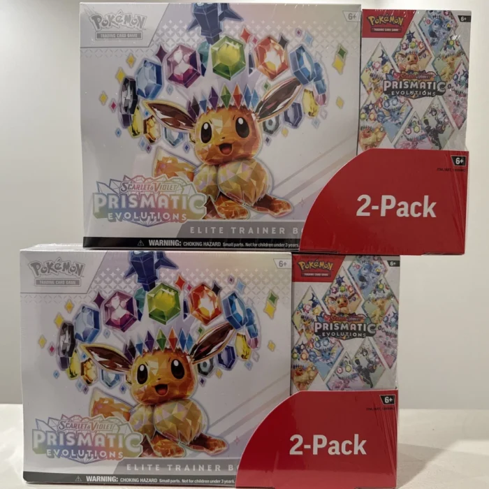 NEW Costco SEALED 2 Pokemon Prismatic Evolutions ETBs + 2 Booster Bundles TCG