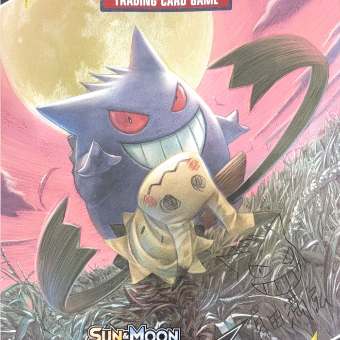 Team Up Poster Gengar & Mimikyu Sketch By MITSUHIRO ARITA